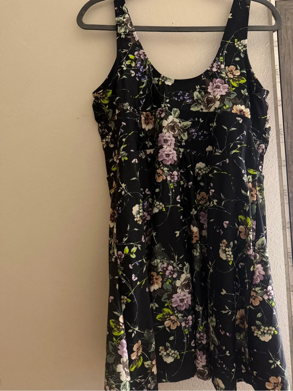 torrid Black Floral One-Piece Swimdress